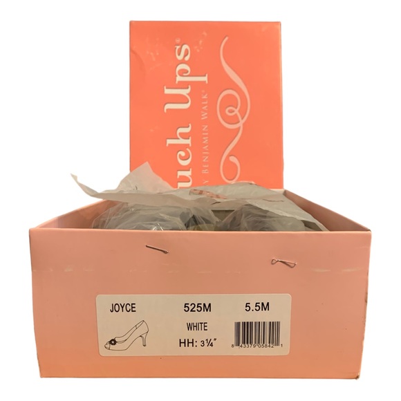 Black satin peep toe heels with rhinestone ornaments size 5.5M - Picture 11 of 13